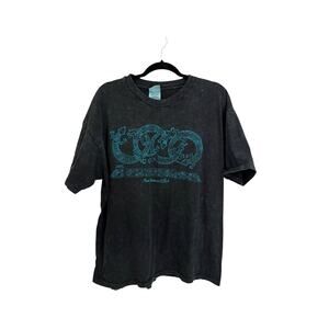 Hanes Beefy-T Shirt Mens XL New Mexico Lizard Graphic T-Shirt Black Vintage 90s